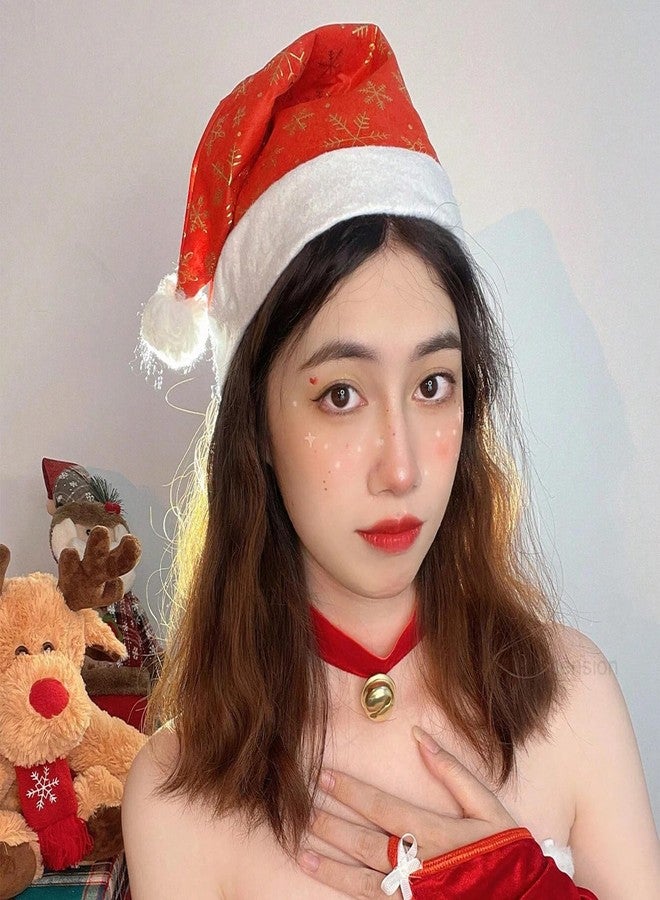 ascension Set of 2 Pcs Red Christmas Santa Cap Santa Claus Cap Merry Christmas Party Cap Hat for Christmas/Xmas Party Decoration (Pack of 2Pcs) - Image 4